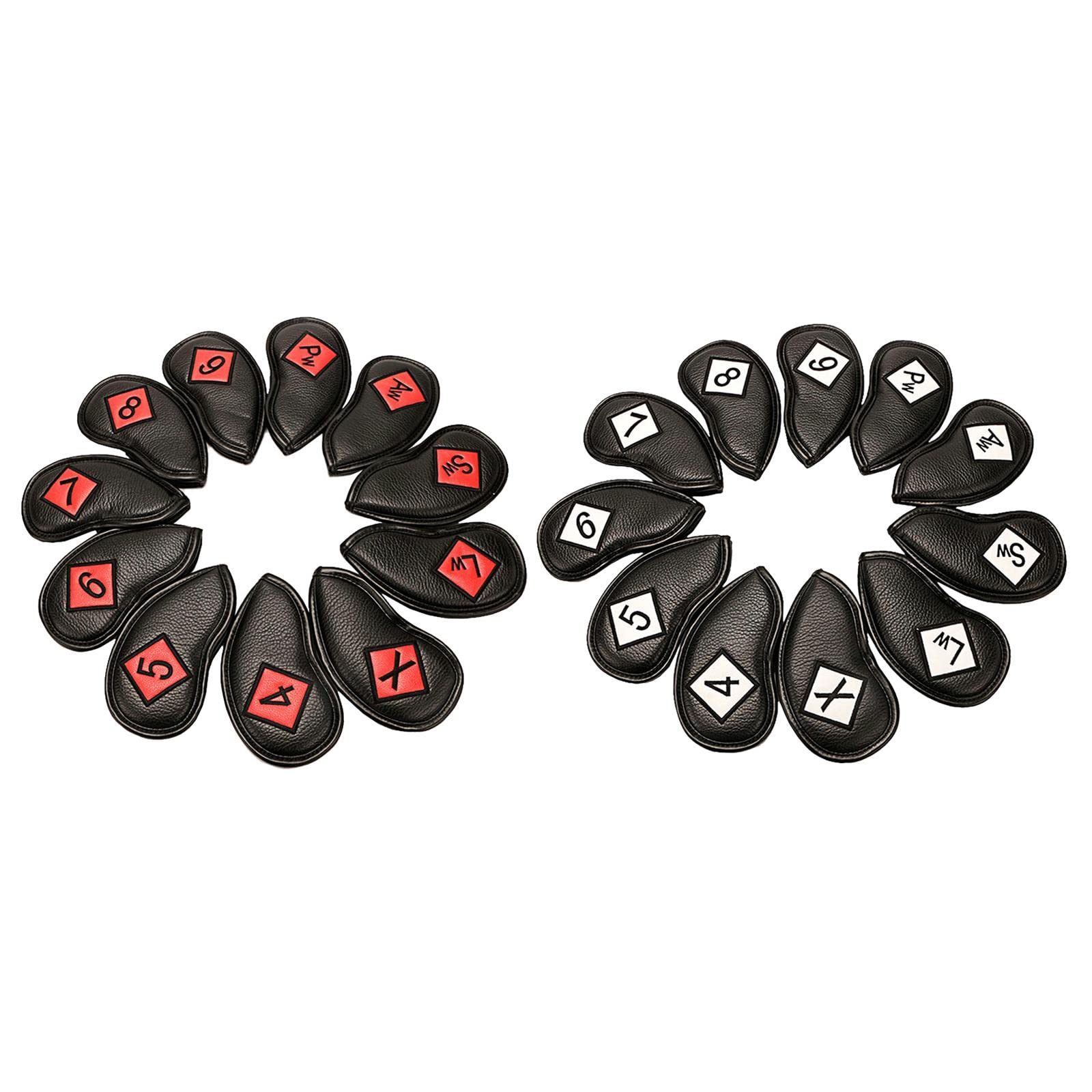 Amagogo 11Pack Golf Cover Schlägerhaube Universal Wasserdichter, Kratzfester Ärmelschutz mit Dickem