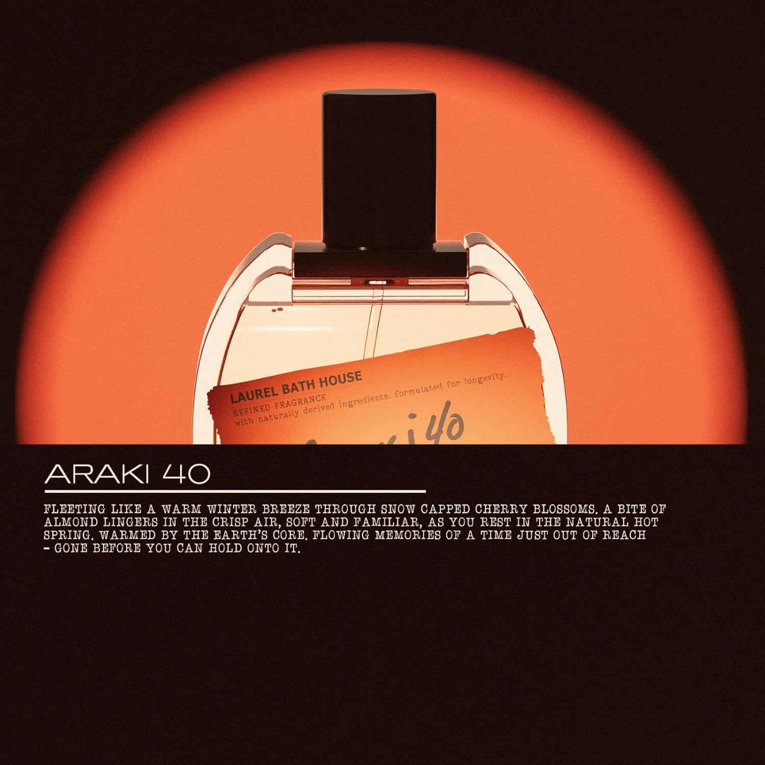 Araki 40 Unisex Eau de Parfum Spray Soft Floral Woody Scent Inspired by Japanese Onsen | Long-Lasting Notes of Cherry Blossom, Almond & Cedar Wood EDP Perfume Fragrance Gifts 50ml - Image 3