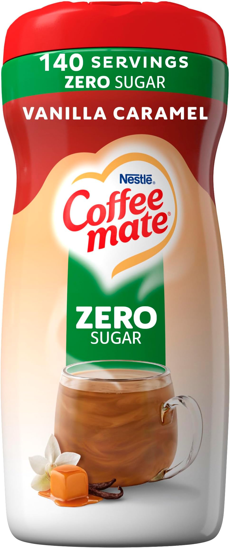 Coffee Creamer Sugar Free Vanilla Caramel, Pack of 6