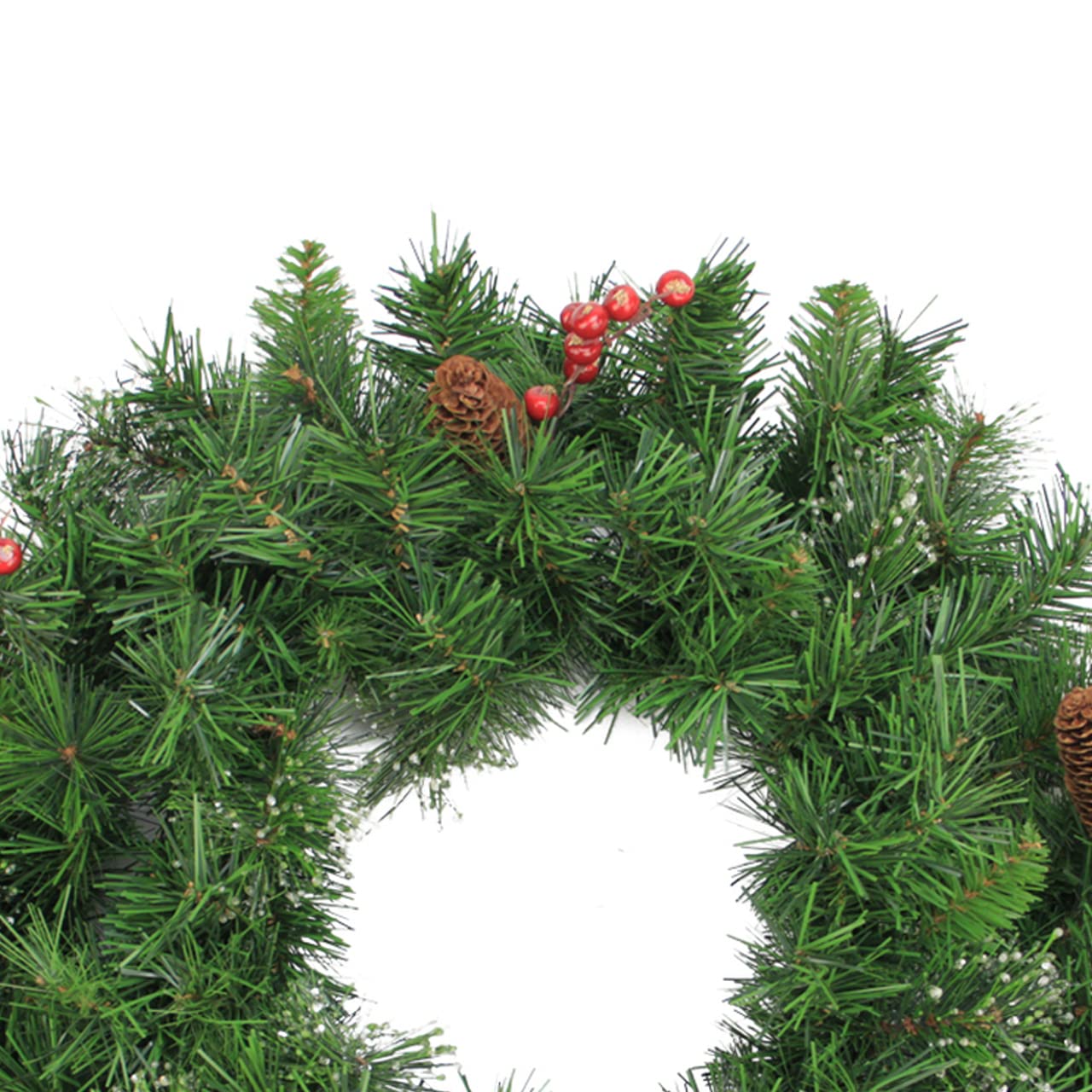 Northlight Iced Mixed Pine, Berries and Pinecones Artificial Christmas Wreath - 24