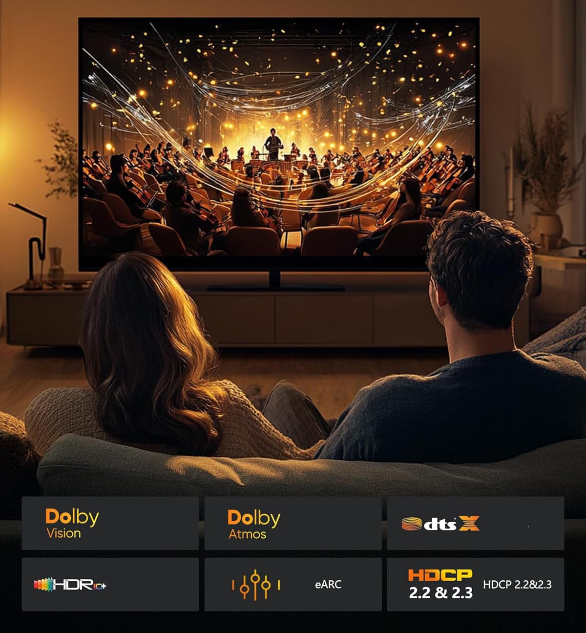 Cable HDMI 2.1, 15 m, 48 Gbps, 8 K, 60 Hz, 4 K, 120 Hz, alta velocidad, trenzado de nailon, con eARC y HDR