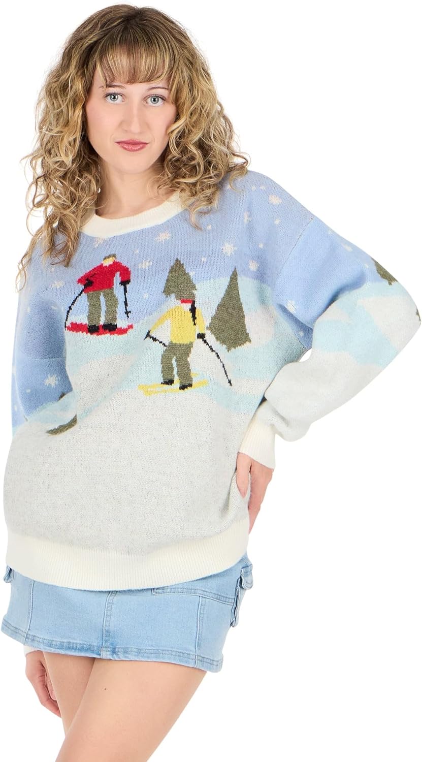 Forever 21 Women's Ski Date Mossy Intarsia Sweater