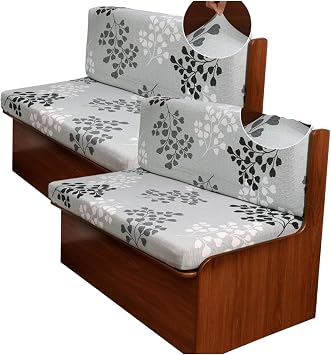 RV Dinette Cushion Covers, 2 Set Camper Slipcover, Stretchable Couch Cover Replacement for Car Bench, 2 Backrest and 2 Bench CoversH