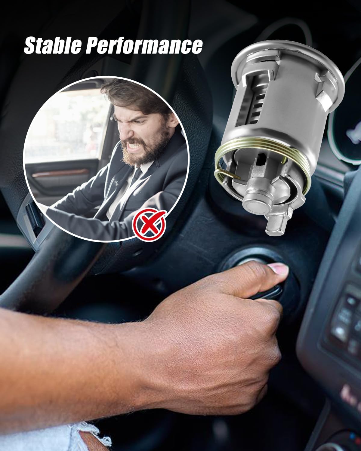 Ignition & Truck Lock Cylinder Kit with Keys Fit for International 4100 4200 4300 4400 7300 7400 7500 7600 7700 8600 8600 MXT CXT RXT Prostar Replace 3547893C92