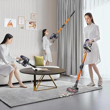 Talent Star Cordless Vacuum Cleaner, Lightweight Stick Cleaner with Powerful Suction,10Kpa Super Suction 150W High-Speed Detachable Battery Up to 40min Runtime for Home Hard Floor Carpet Pet Hair A
