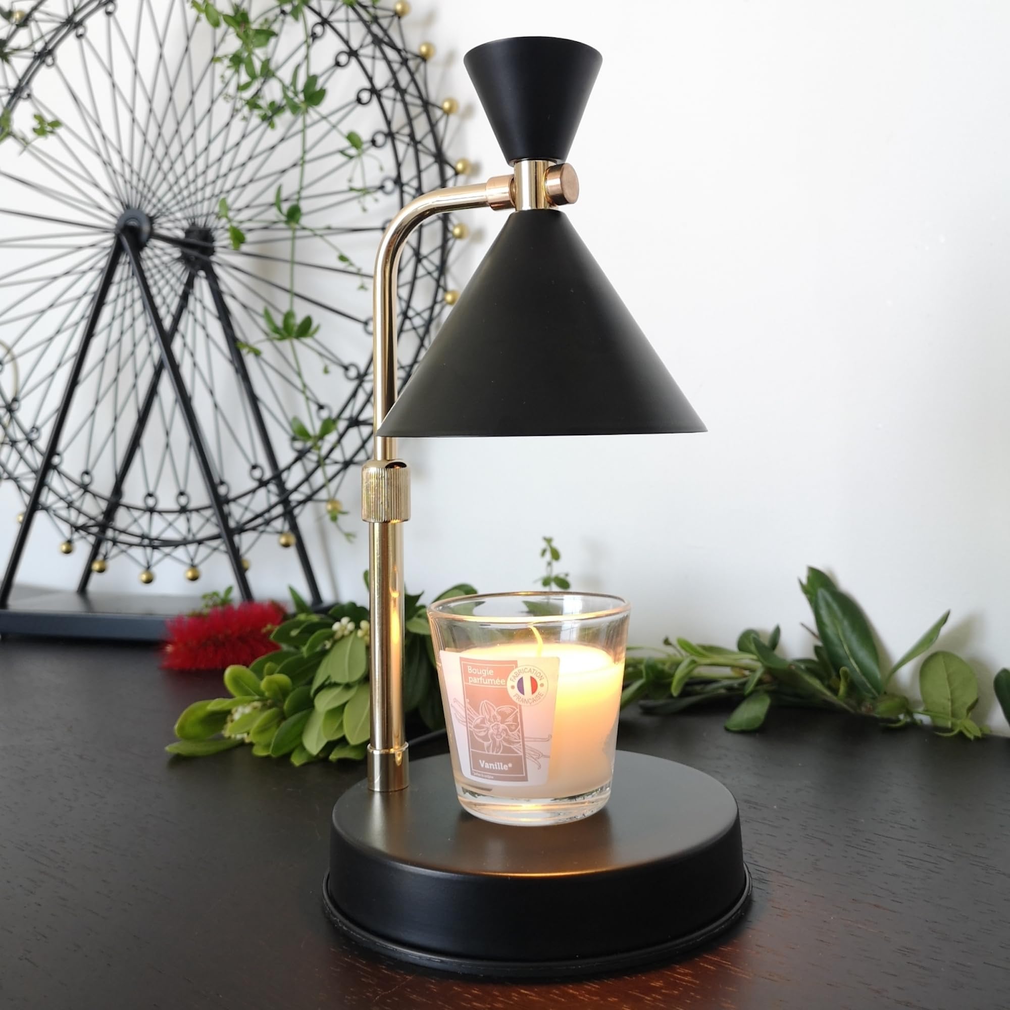 Zen'Arôme Duftkerzenwärmer Candelino - Elektrischer Duftkerzenbrenner - Verbreitet Düfte ohne Flamme oder Rauch - Verlängert die Brenndauer von Kerzen - Integrierter Dimmer - Höhenverstellbar.