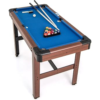 HOMASIS Mini Billiard Table Billiard Table with 2 Cues 2 Chalks 16 Balls Triangle & Brush Table Billiard for Bar & Party Pool Billiard Tables Billiard Game for Children and Adults 122 x 61 x 76