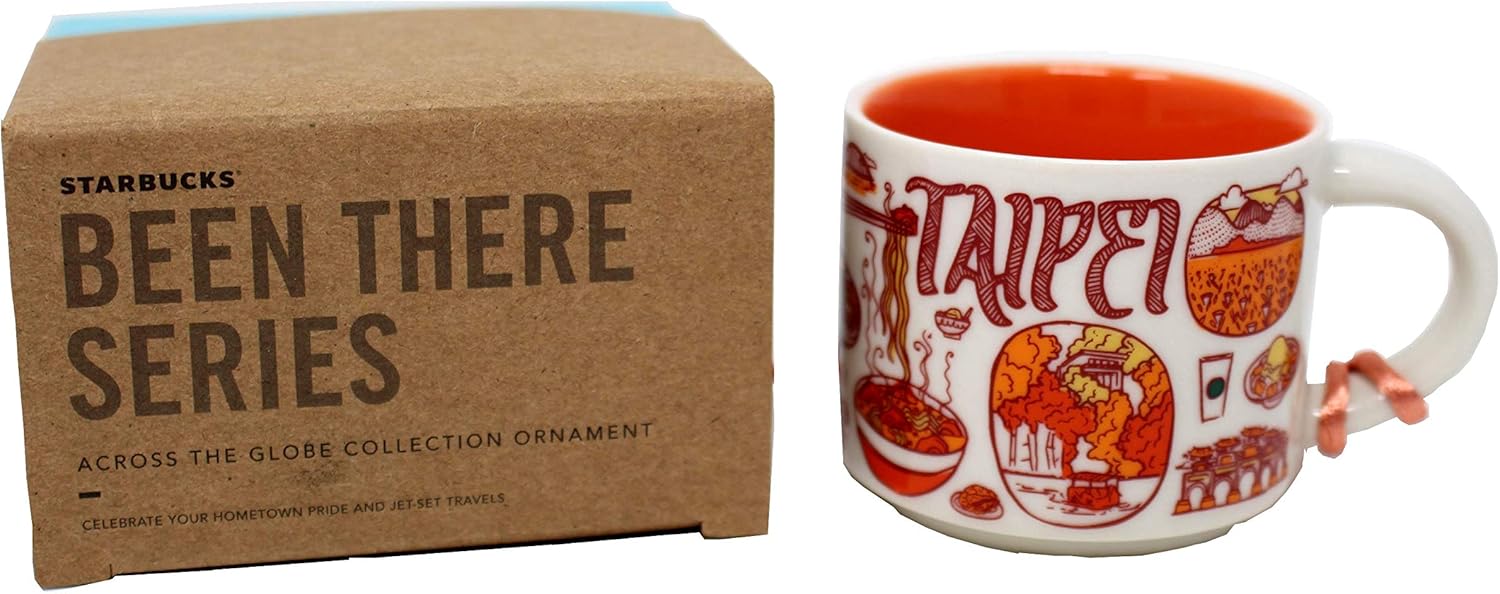 Starbucks Been There Series Taipei Ceramic Demitasse Ornament Mug, 2 Oz