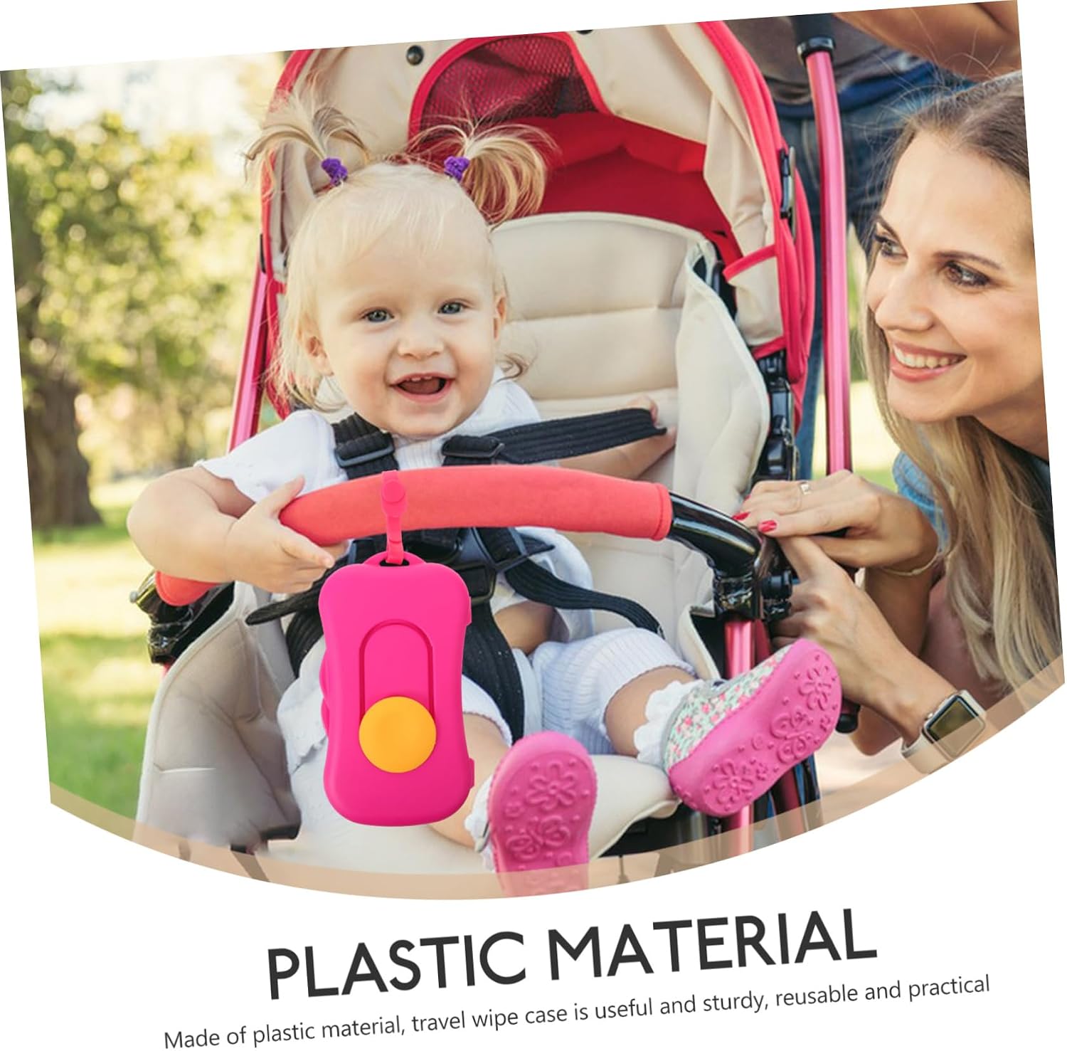 Portable Wipe Holder Travel Wipe Case with Storage Capacity Easy Open Design Sturdy Material for Diaper Bags Go Families