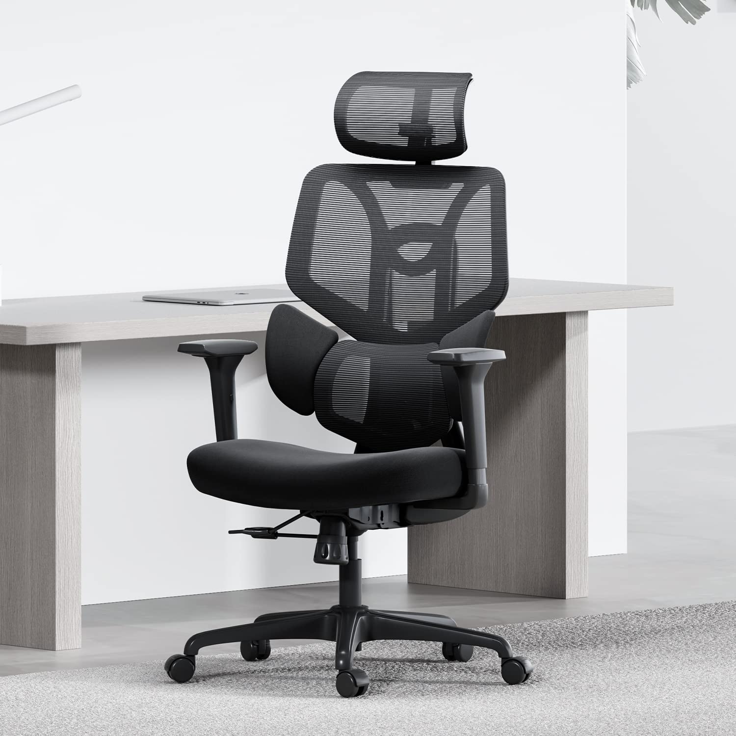 Hbada E3 Ergonomic Office Chair Elastic Adaptative Adjustment Back Lumbar Support Computer Chair Hig