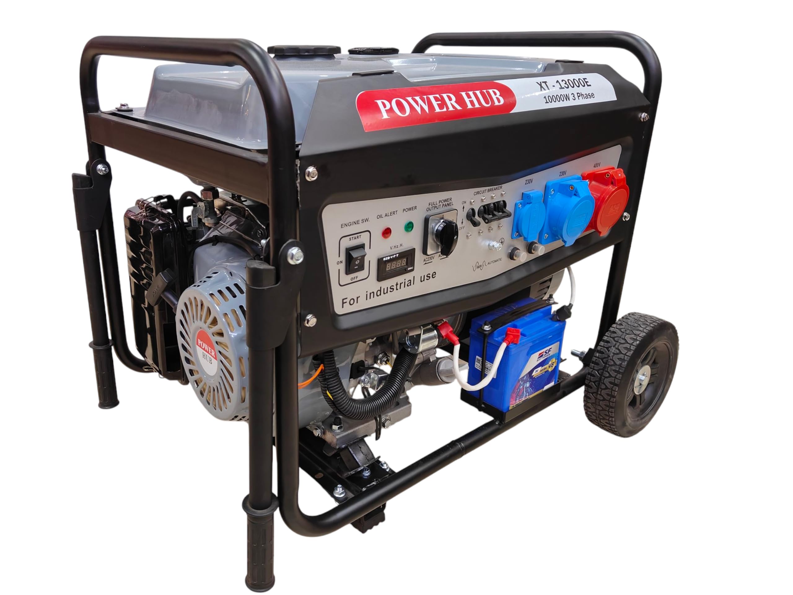 POWER HUB XT13000-10000W SINGLE & 3 PHASE CONVERTABLE SELF START GENERATOR|HOME & COMMERCIAL USE|INDUSTRIAL USE|PETROL GENERATOR| HEAVY DUTY|1 YEAR WARRANTY|LIFE TIME SPARES