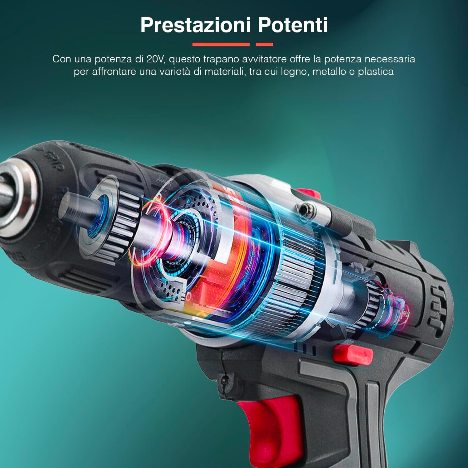 Trapano Avvitatore Cordless con Batteria e Valigetta per Fai da Te - Kit Avvitatore con 135 Accessori, Punte per Metallo, Muro, Legno e Utensili per Bricolage Completo, 12V