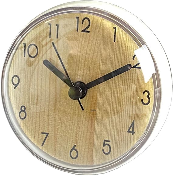 Wall Clock, Silent Cute Small Desk Decor, Table Watch Wall Clock Decorative, for Home Bedroom Living Room Bathroom Mirror Tile Glass School Office