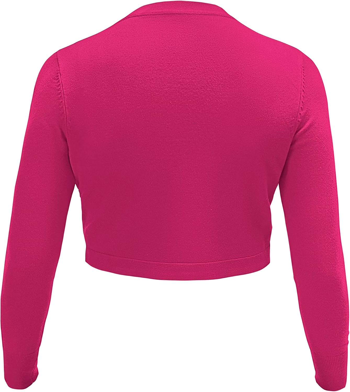 U.Vomade Women's Cropped Cardigan Bolero Shrug Open Front Sweater Long Sleeve S-XL - Image 9