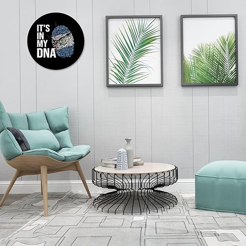 Miniatura 3 de It's in My DNA - Reloj de pared redondo de madera con bandera de Guatemala, sin escala, decoración de pared para el hogar, sala de estar,