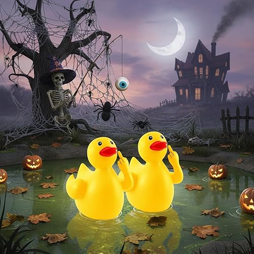 Miniatura 38 de Hungdao Paquete de 2 patos inflables gigantes de 4 pies, enorme pato de goma, pato, inflable, pato, piscina, piscina, decoración de fiesta