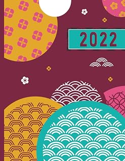 Abstract Chinese Design Background: 2022 Schedule Planner and Organizer / Weekly Calendar
