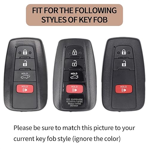 Miniatura 4 de TANGSEN Funda para llavero de TPU compatible con Toyota Avalon Camry C-HR Corolla Prius Prime RAV4 2, 3, 7 botones, ultrafina, transparente,