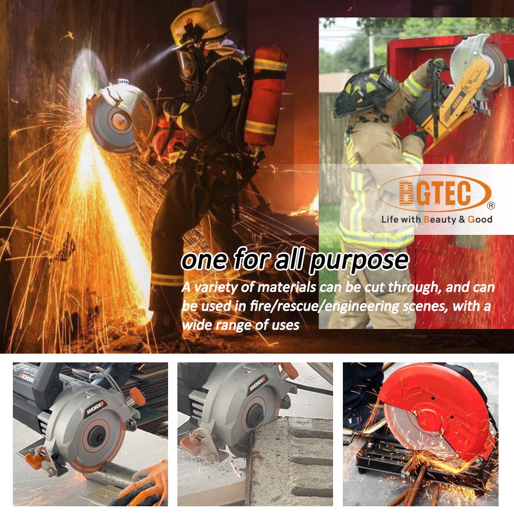 BGTEC Uniwersalna tarcza do piły diamentowej, 2 szt. 5 cali/125 mm lutowana próżniowo wytrzymała tarcza tnąca do blachy zbrojeniowej, żelazna stal nierdzewna