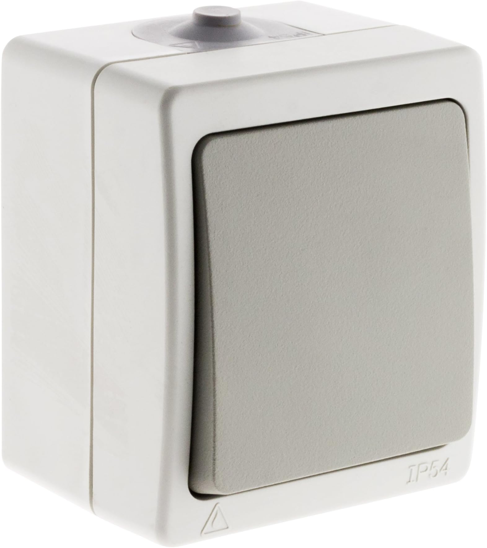 Akya Push Button, Light Grey, IP54, 1 Pack