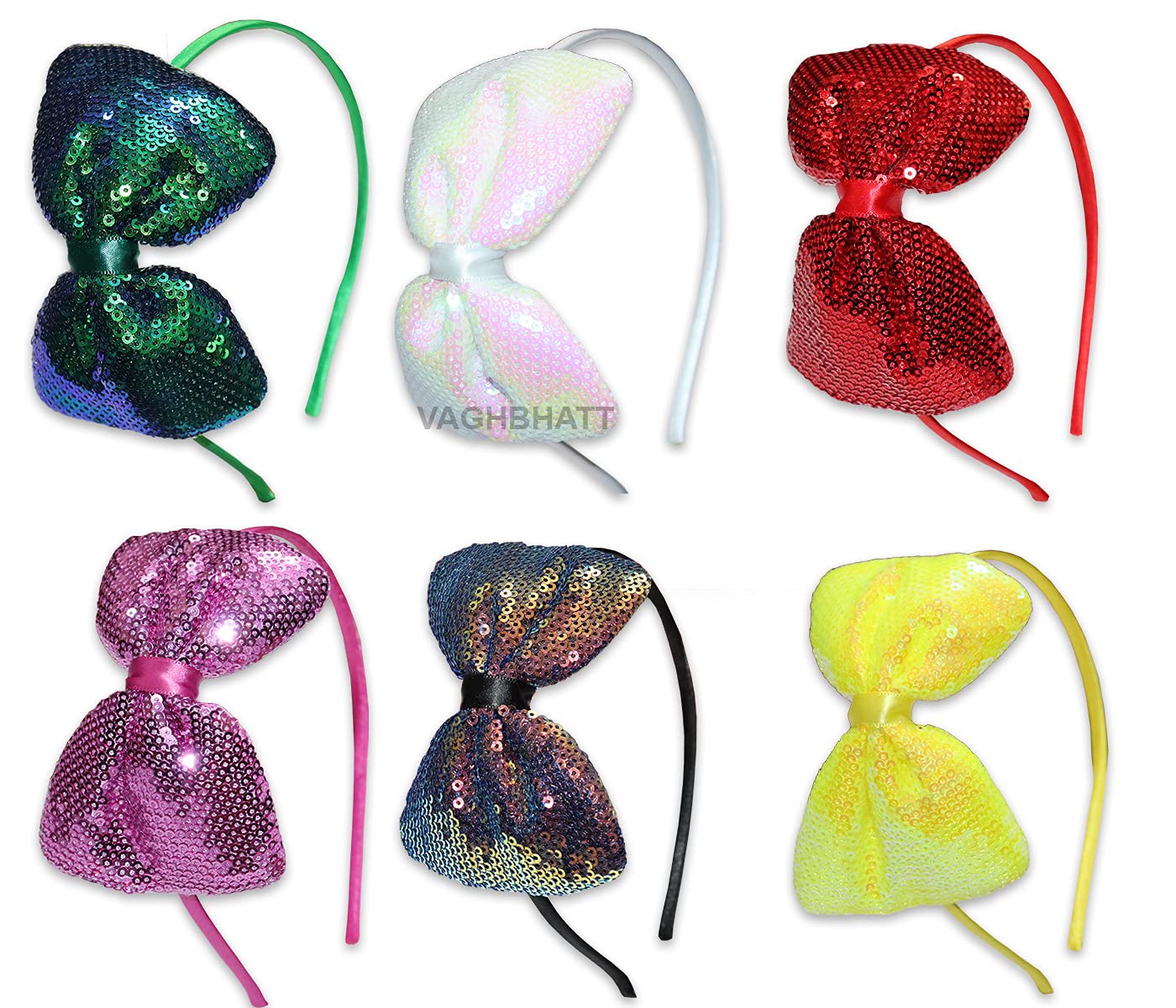 VAGHBHATT Hairband Plastic Headband For Girls, Pack of 6 - Multicolor, Multi Color (B08DMMV4L1) Amazon Price History, Amazon Price Tracker