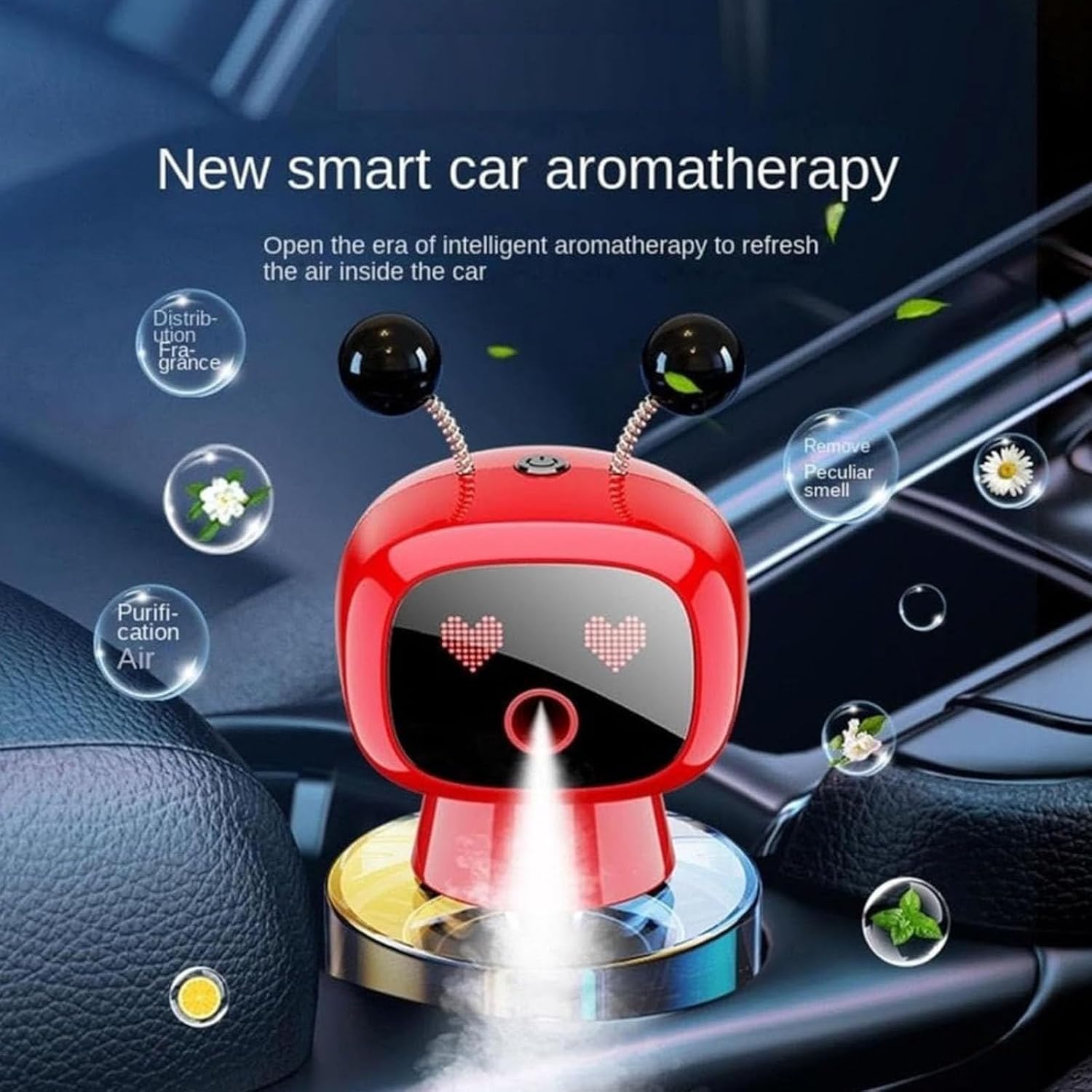 Intelligent Robot Car Air Freshener Scents Diffuser Innovative Robot Shape Car Air For Enhanced Driving