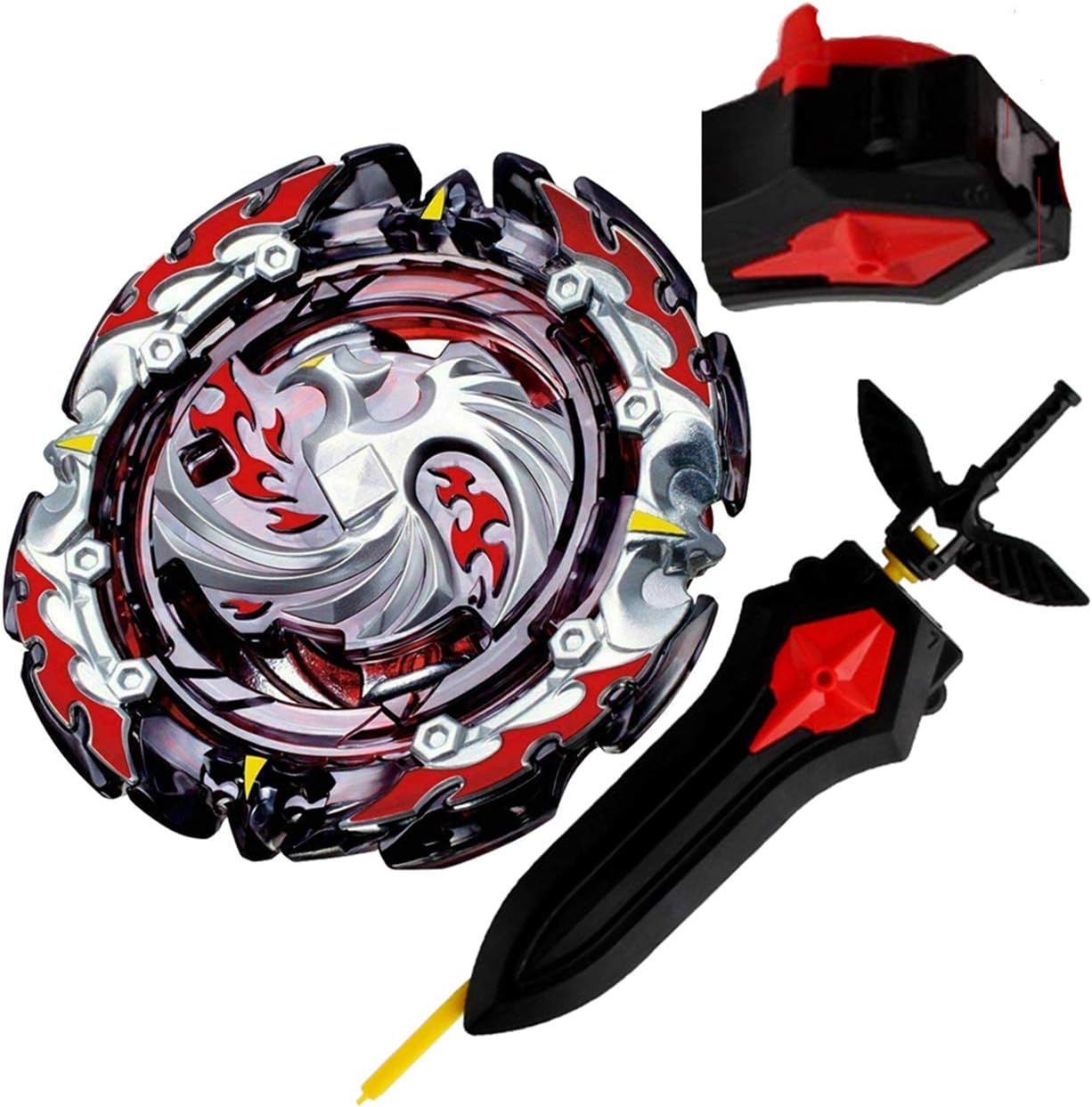 Bey Battle Burst GT Blades Evolution Turbo B-131 Booster Dead Phoenix.0.at Cho God Bey Left & Right Sword Launcher Grip Starter Set Gaming Tops Gyro Battling Bey Launcher Spinning Toys Gift for Boys