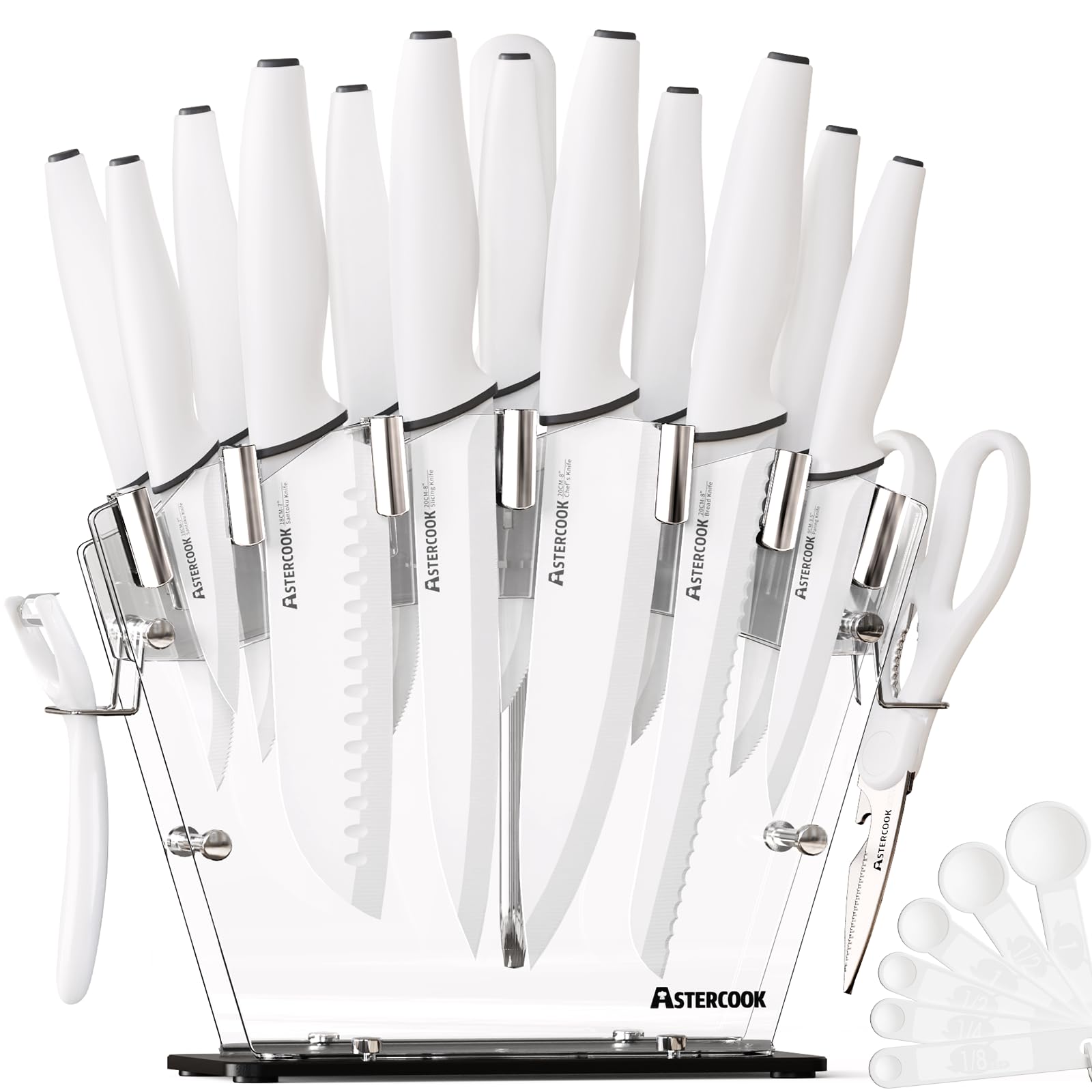 Astercook White Knife Set
