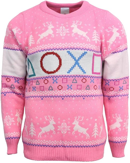 Official Playstation Pink Christmas Jumper/Ugly Sweater - UK XS/US 2XS :  Amazon.co.uk: Everything Else