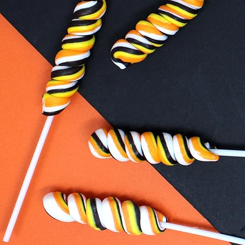 Miniatura 6 de Paletas Twisty de Halloween, 12 chupones de dulces de Halloween envueltos individualmente, recuerdos de fiesta de Halloween, dulces de truco o trato