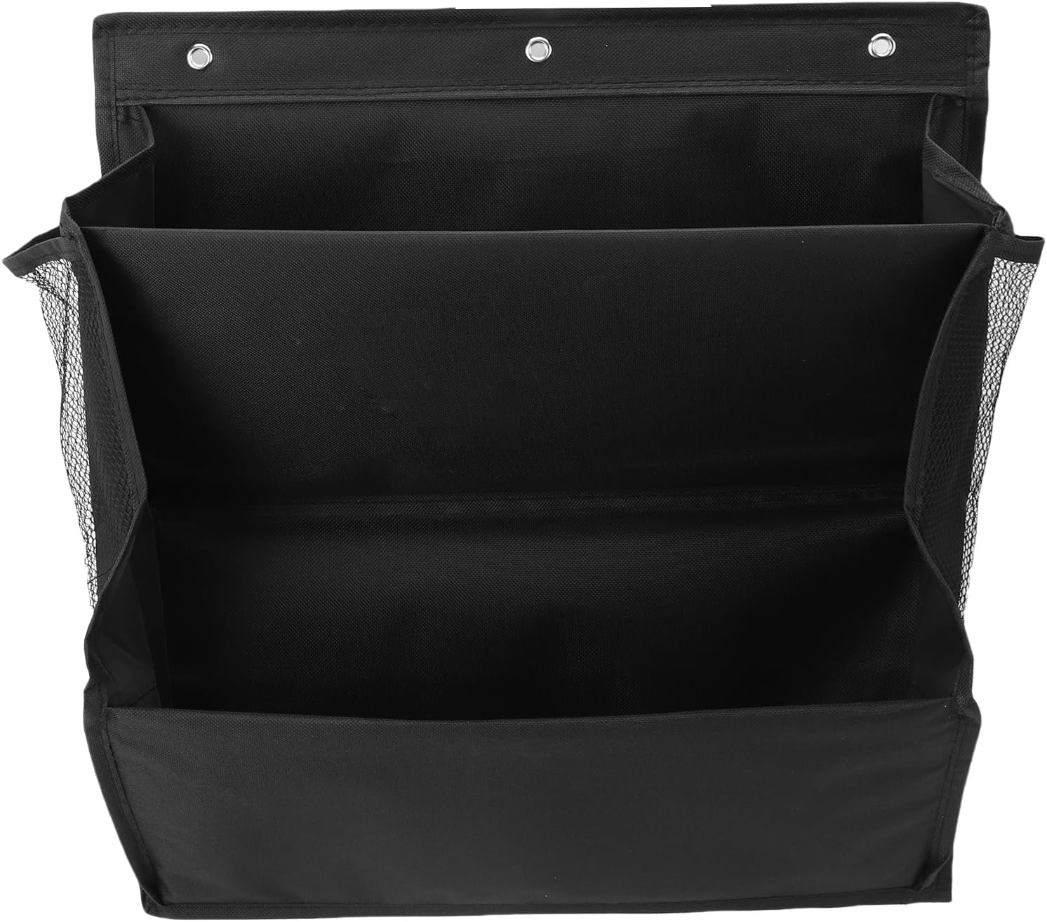 2 Tier Hanging Shoe Rack Door Mounted, Thickened Oxford Cloth Shoe Organizer with Ventilation Holes for RV Travel Camping Moving Storage (Black)