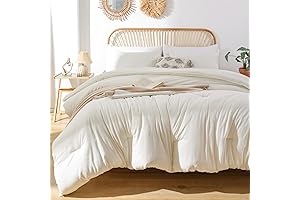 ROSGONIA Ivory Queen Comforter Set