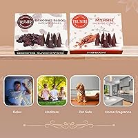 Vista 56 de TRUMIRI Incense Cones - Combo Pack of 20 Cone Incense - 10 Nag Champa + 10 Palo Santo - Insence Cones - Incense Cones Scented - Cone Incense Scents