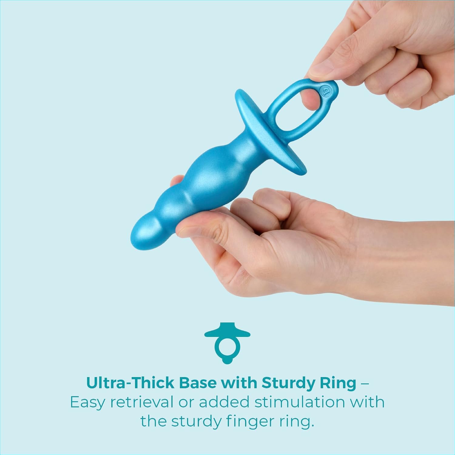 b-Vibe Butties Anal Plug - Prostate Tapered Silicone Butt, Sex Toys (Blue)