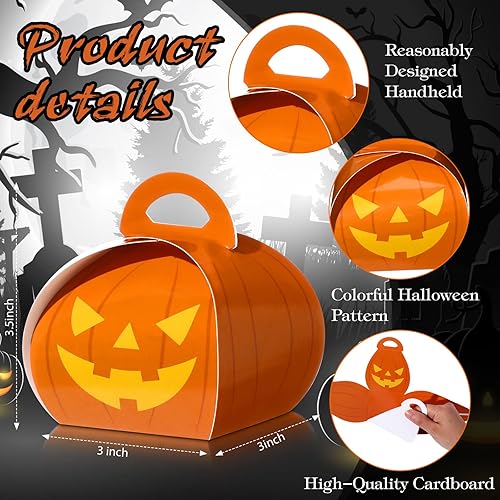 Miniatura 3 de 36 cajas de dulces de Halloween, cajas de dulces de Halloween, cajas de dulces de Halloween con asa, contenedor de dulces, cajas de regalo de