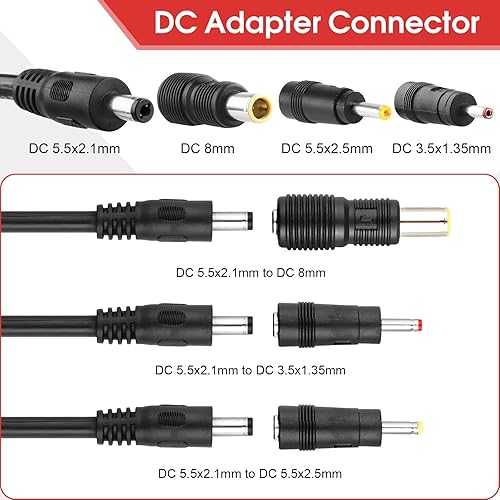 Miniatura 5 de Cable adaptador de panel solar, 0.217x0.083 in a CC 0.315 in, 0.217x0.098 in y 0.138x0.053 in convertidor para central eléctrica portátil GZ Yeti