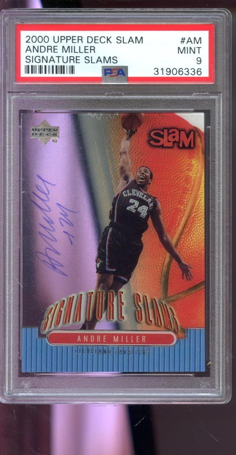 2000-01 Upper Deck Slam Andre Miller Signature Slams Signed AUTO Autograph Graded Card MINT PSA 9