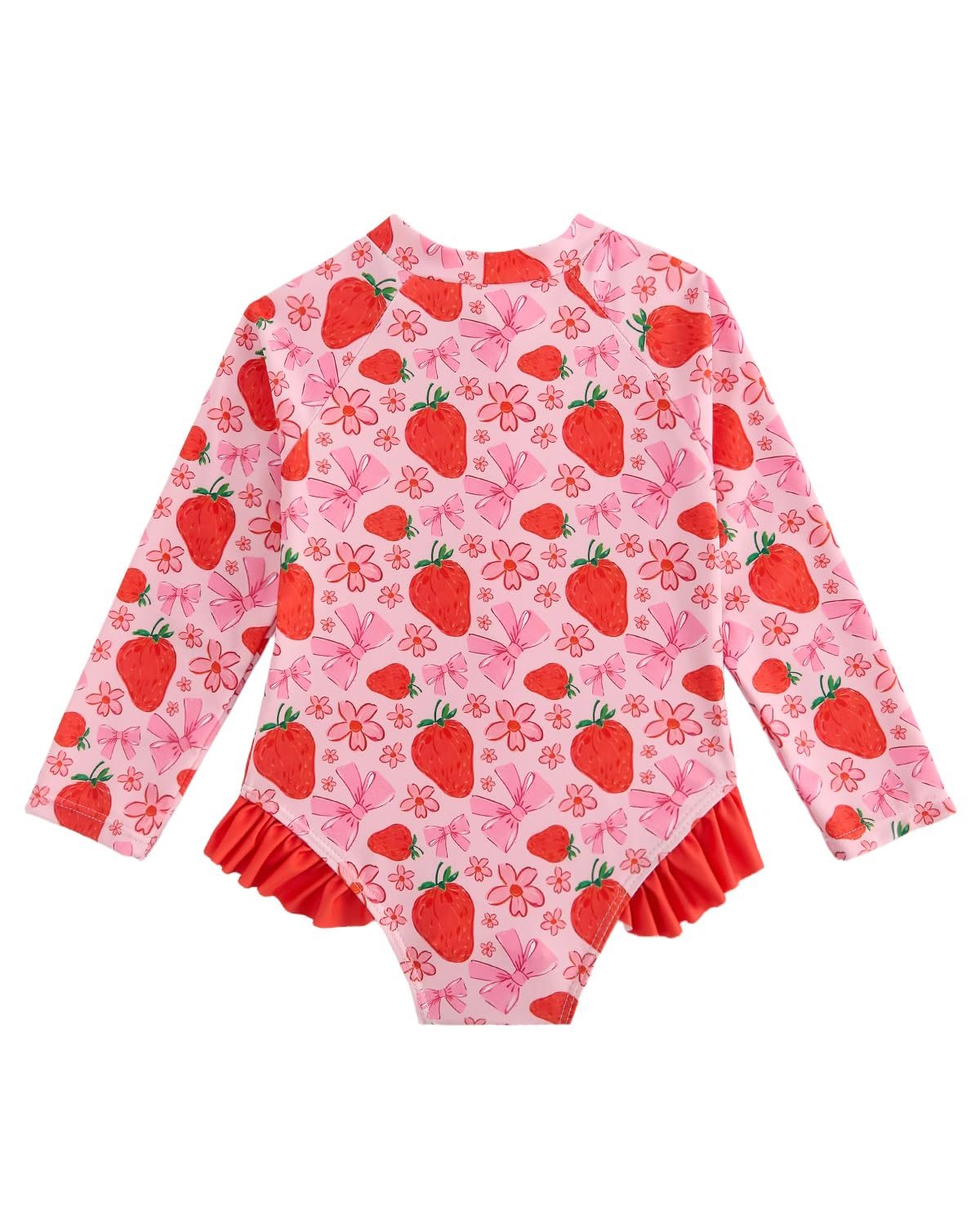 JiAmy Costume da bagno per bambina, con cappello da sole, a maniche lunghe, protezione UV, costume da bagno