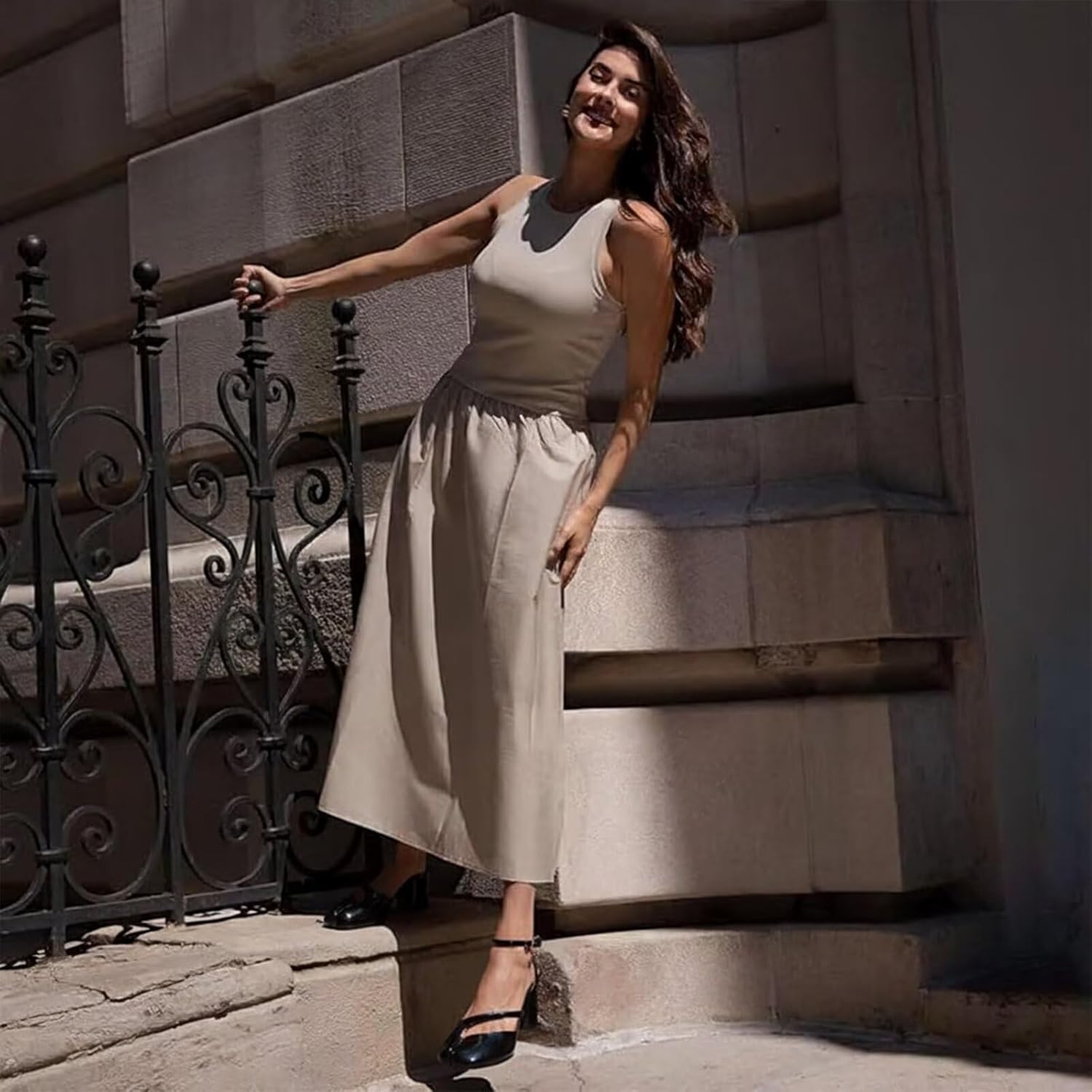 Agodor Women's Chunky Block High Heels Split Toe Pumps Ankle Strap Japanese Tabi Shoes Slingback Heels Tabi Shoes Comfort Dress Heeled Sandals - Image 3