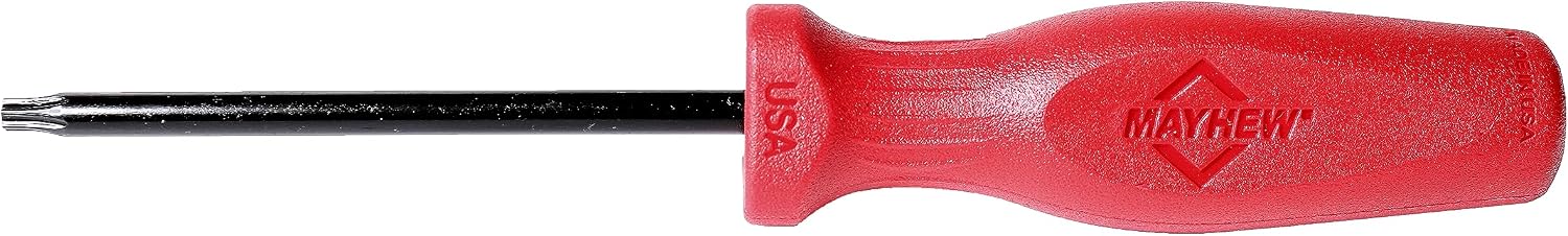 Mayhew Tools 27408 USA Torx Screwdriver, Red, T27 x 4-Inch