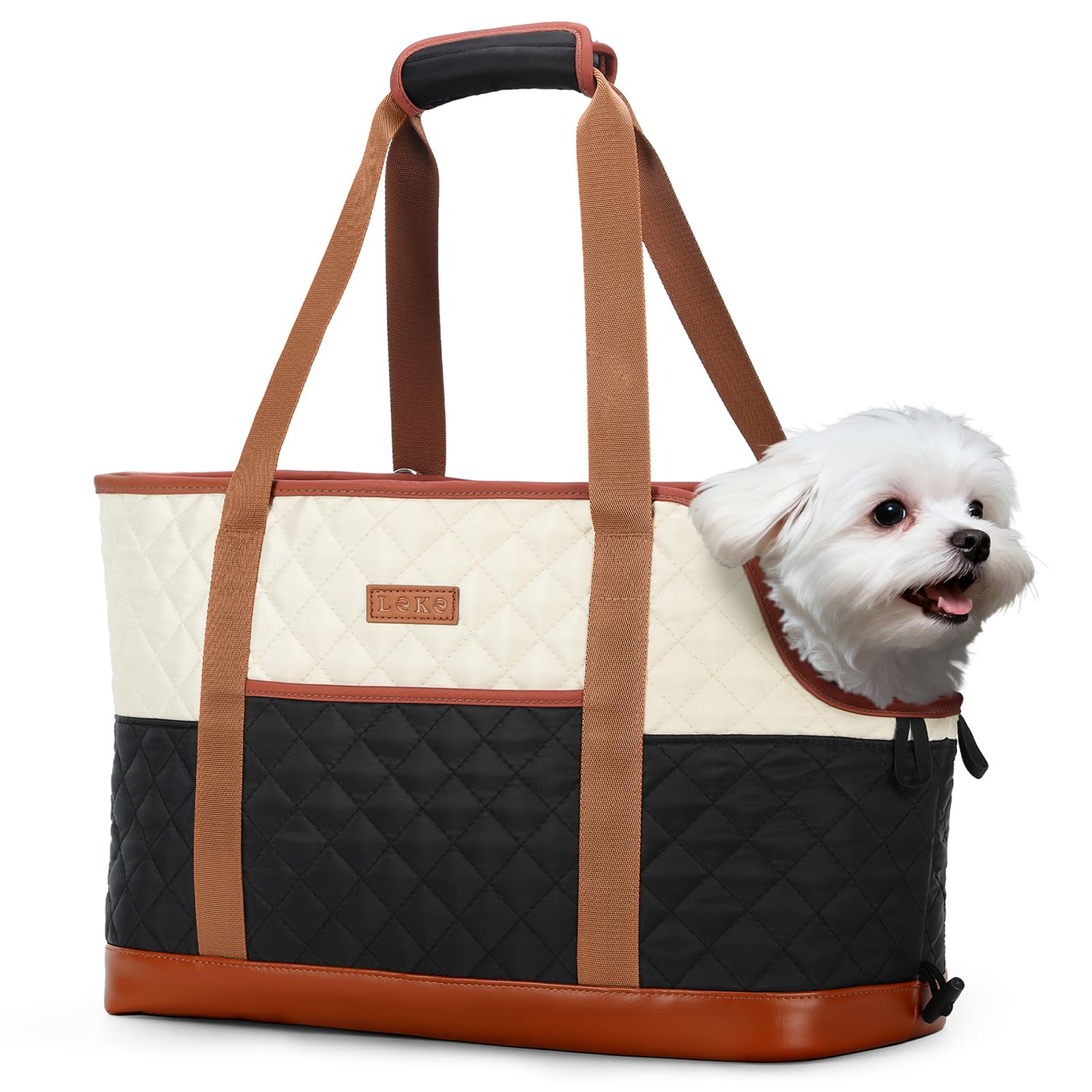 Borsa per Cani Piccola Taglia, Trasportino per Animali Domestici Portatile per Cagnolini Fino a 5 KG, Borsa Trasportino Gatto Morbido Leggero per Cuccioli Gita Passeggiate Veterinario, Nero