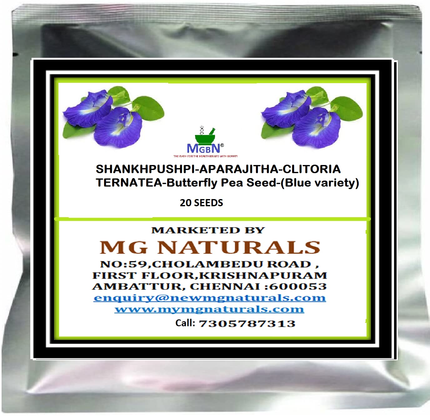 Mgbn The Path For The Healthier Life With Beauty Mgbn Shankhpushpi-Aparajitha-Clitoria Ternatea-Butterfly Pea Seed-(Blue Variety)- 20 Seeds (B09PRF22YH) Amazon Price History, Amazon Price Tracker