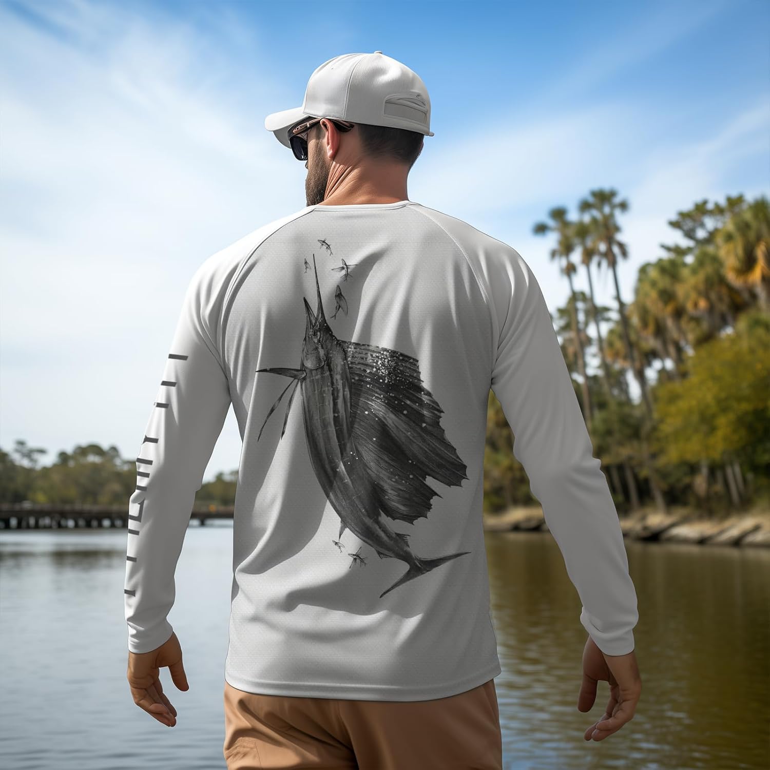Palmyth Fishing Shirts for Men Long Sleeve UPF 50+ T Shirt Sun Protection Tee UV T-Shirts - Image 3