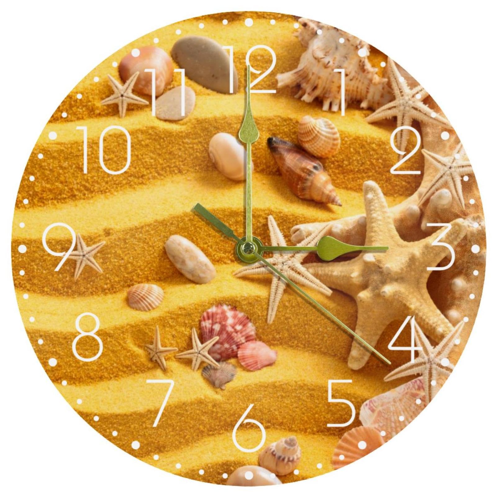 Horloge acrylique haut de gamme à mouvement silencieux décor marin
