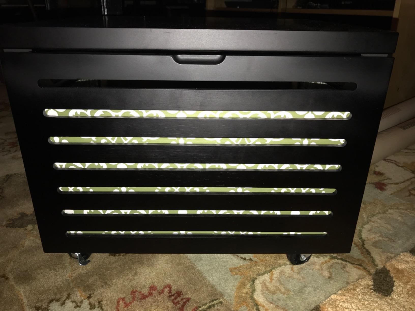 BIRDROCK HOME Bamboo Rolling File Storage Organizer Box with Lid Office Products