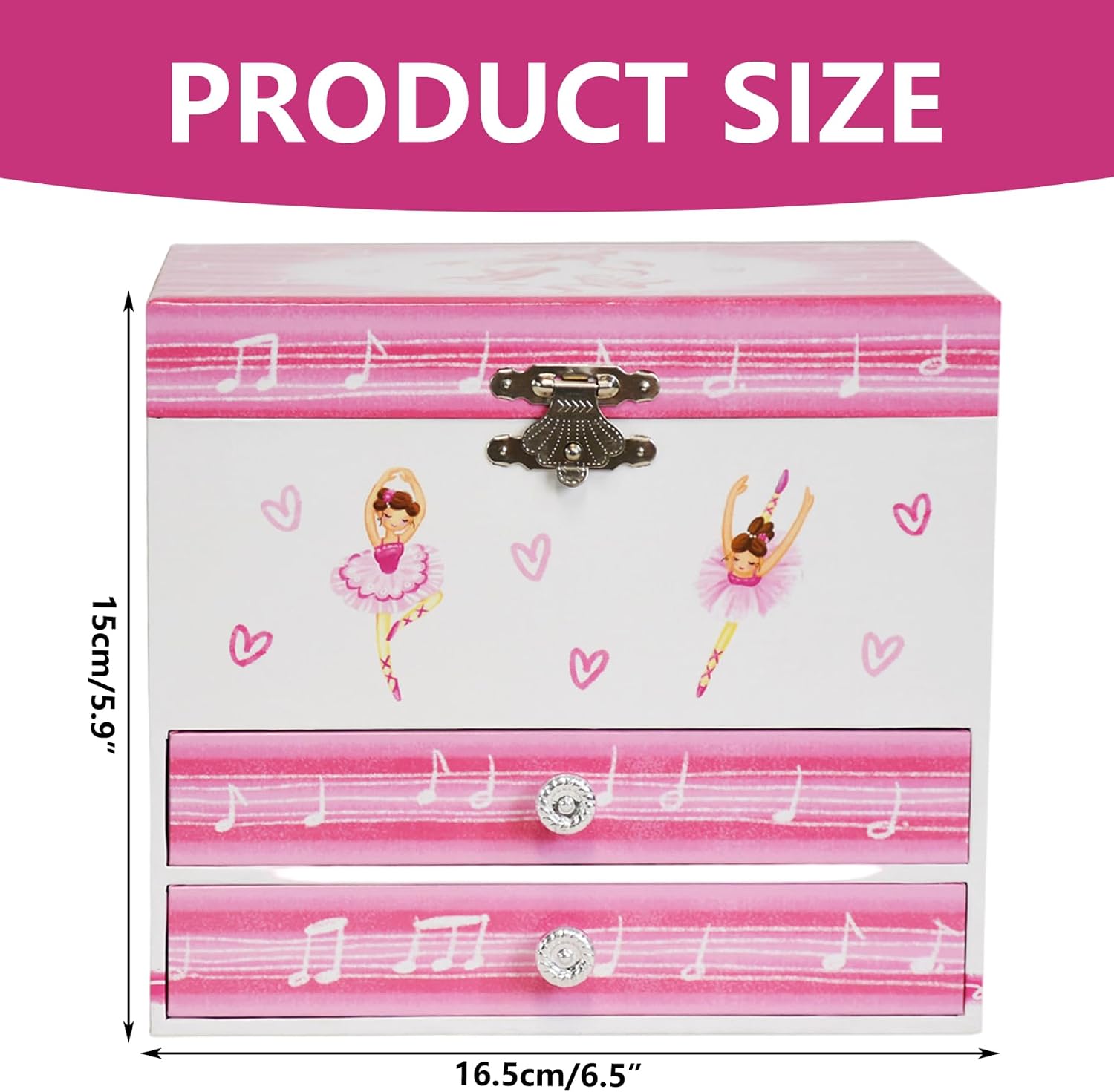 Jewelry Box for Girls Musical Jewelry Box for Girls Dancing Swan Lake Ballerina Music with Mirror & Drawers Cute for Birthday Bedroom Decor