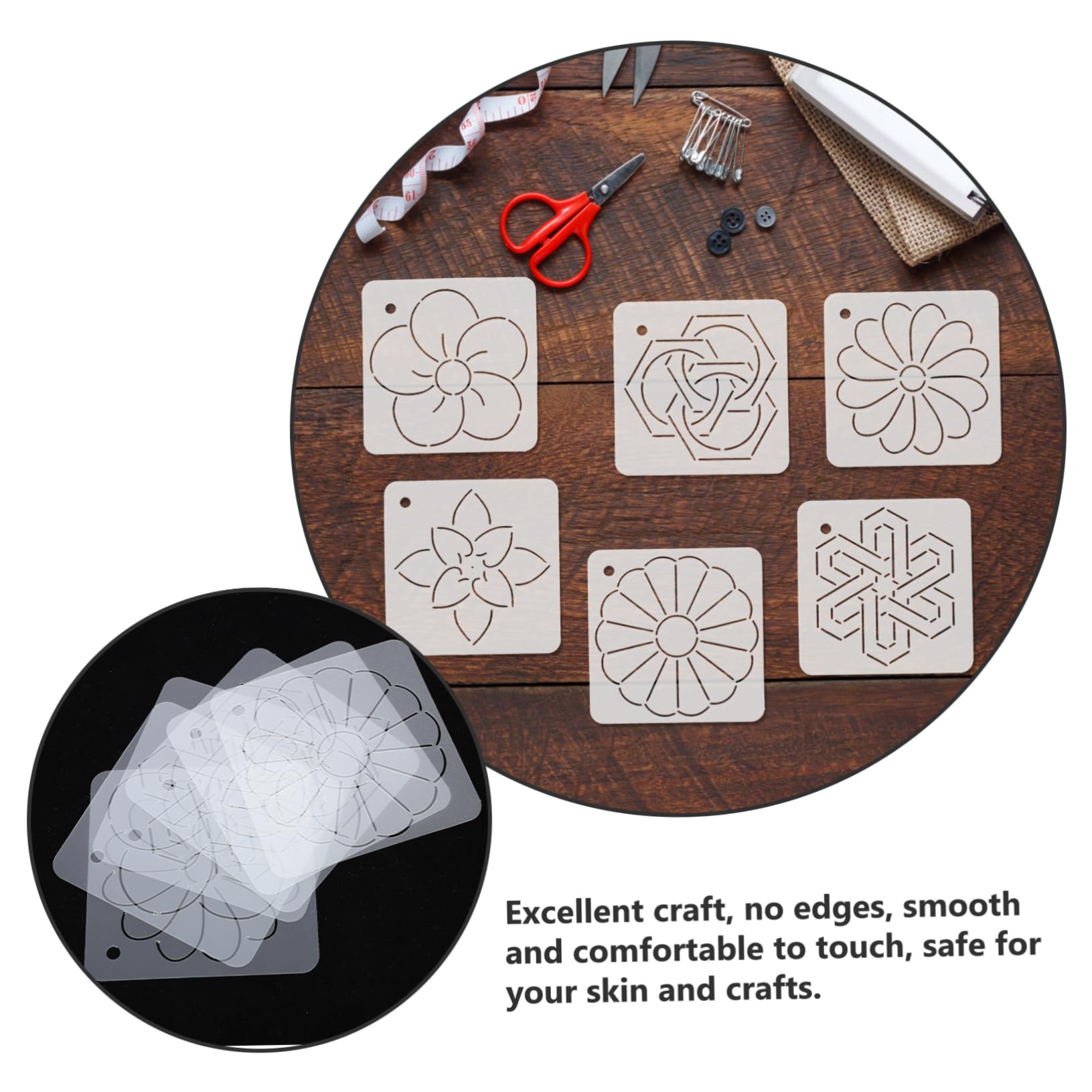 STOBOK 30piezas Plantillas De Acolchado Herramientas De Costura Plantillas De Bordado Para Patchwork Diseño Práctico y Duradero Para Proyectos De Manualidades y