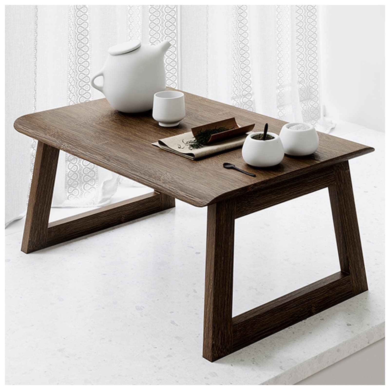 Table japonaise pliante idéale pour les ordinateurs et petits espaces