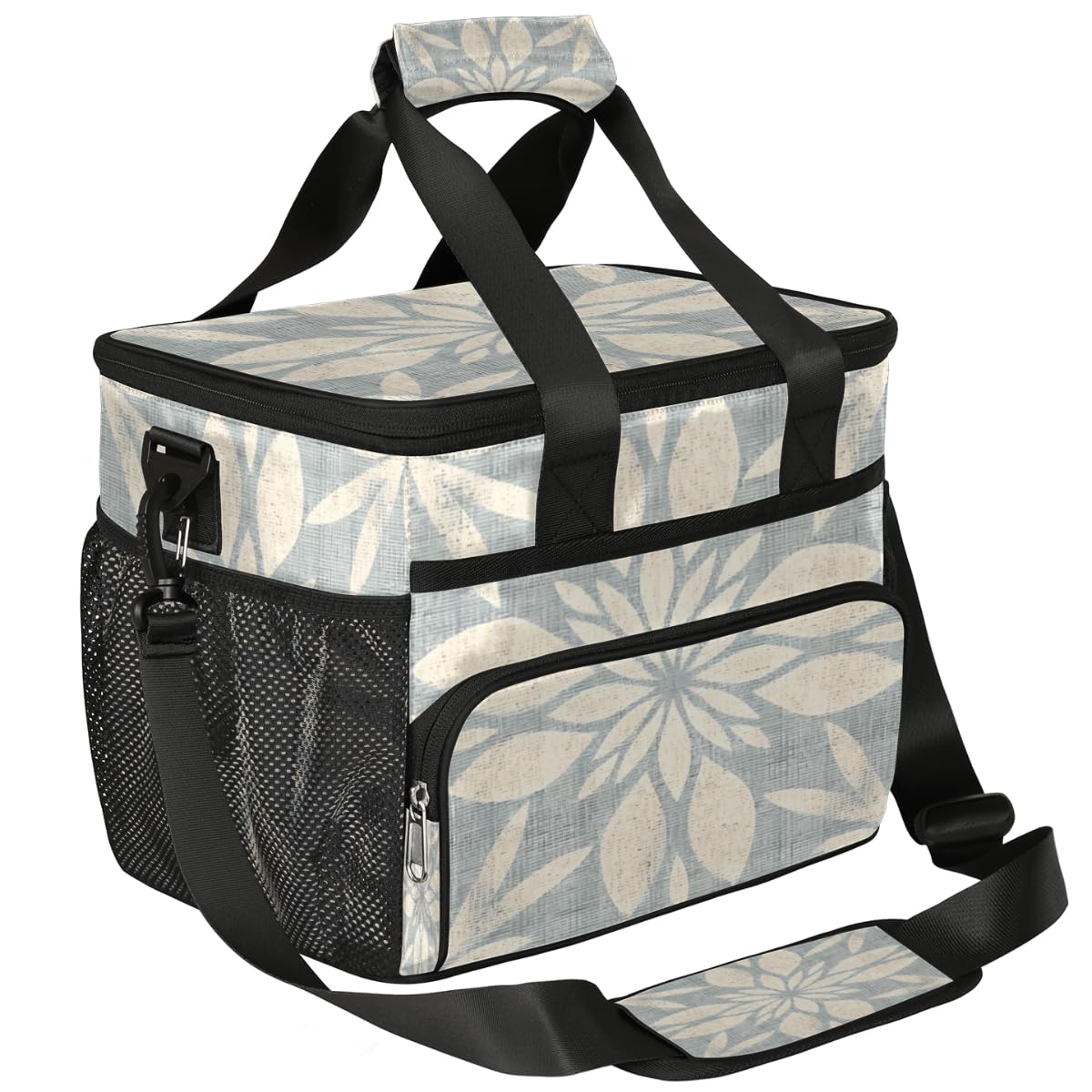 Floral Texture Insulated Picnic Backpack Lunch Box for Women Men Picnic Basket Tote Lunch Bag Picnic Bag Portable Lunch Bags for Picnic, Beach, Work, Trip,Office, Camp Abstract Flower