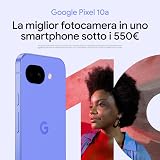 Google Pixel 10a - 7 anni di nuovi aggiornamenti e funzionalità, oltre 30 ore di autonomia, Guida fotografica, Gemini Live, Sicurezza Pixel - Nero ossidiana, 256GB - 2